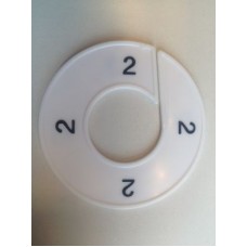 Maatring 9cm wit/zw 2 Td05601002